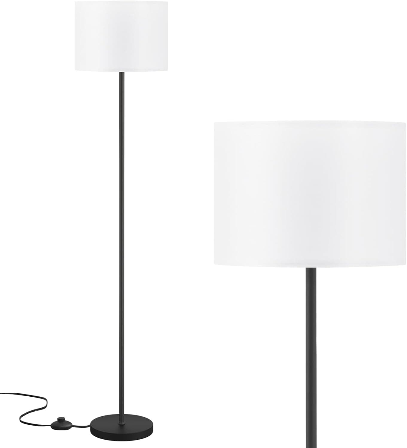 Modern Floor Lamp with Foot Pedal, 60 in