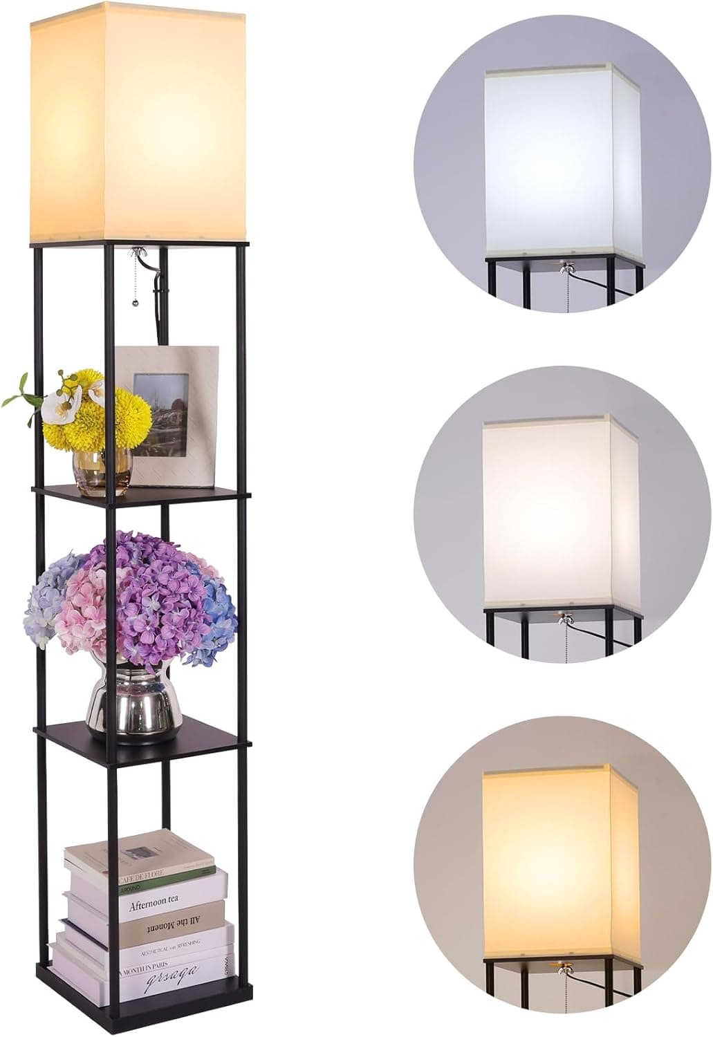 Gupuzm Square Shelf Floor Lamp