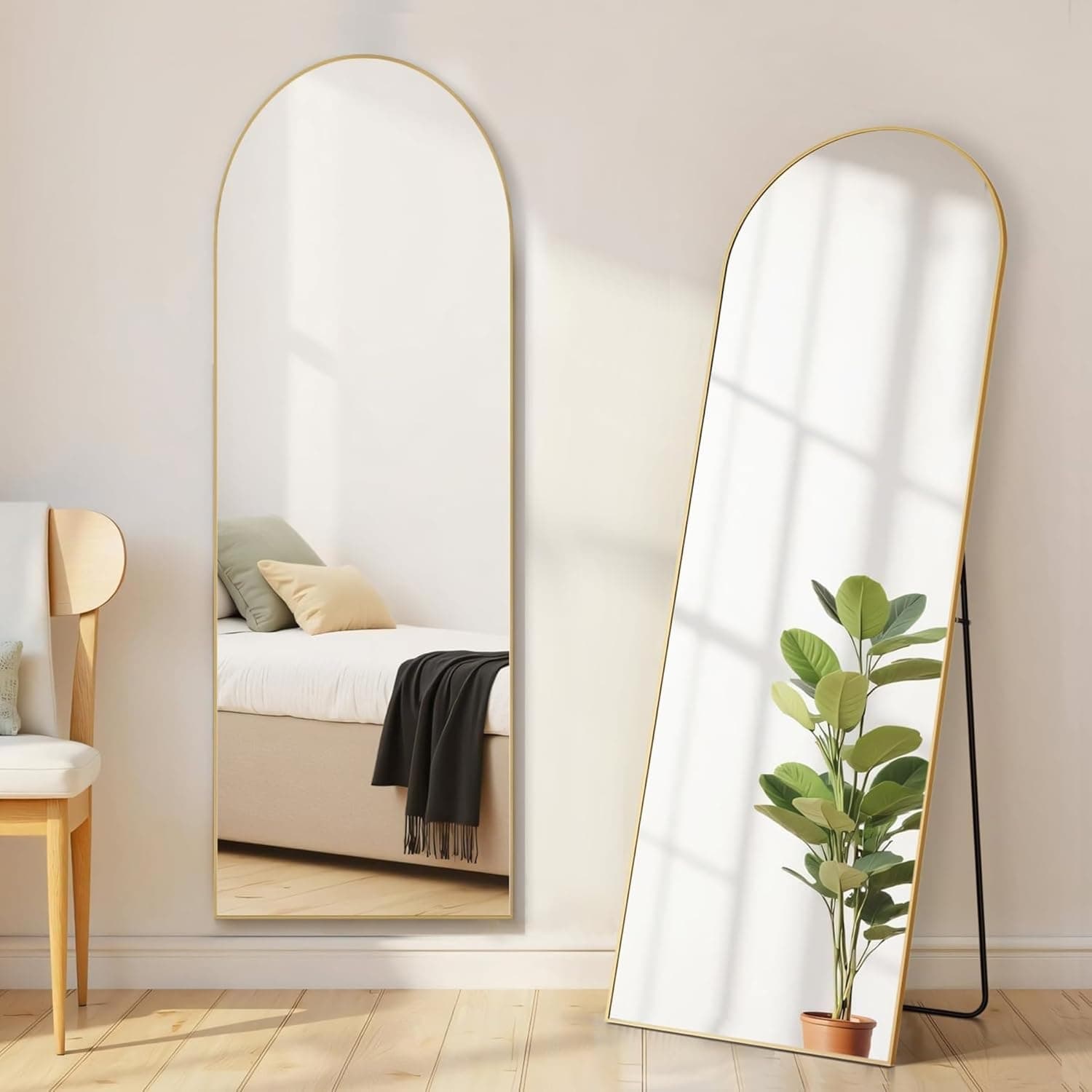 Aidoly Arched Full-Length Mirror, 59 x 16 in