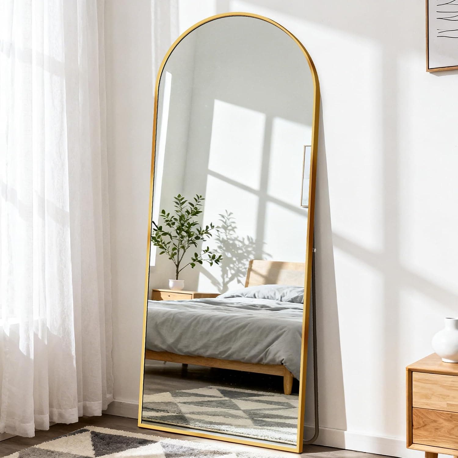 DUMOS Arched Full-Length Mirror, 64 x 21 in