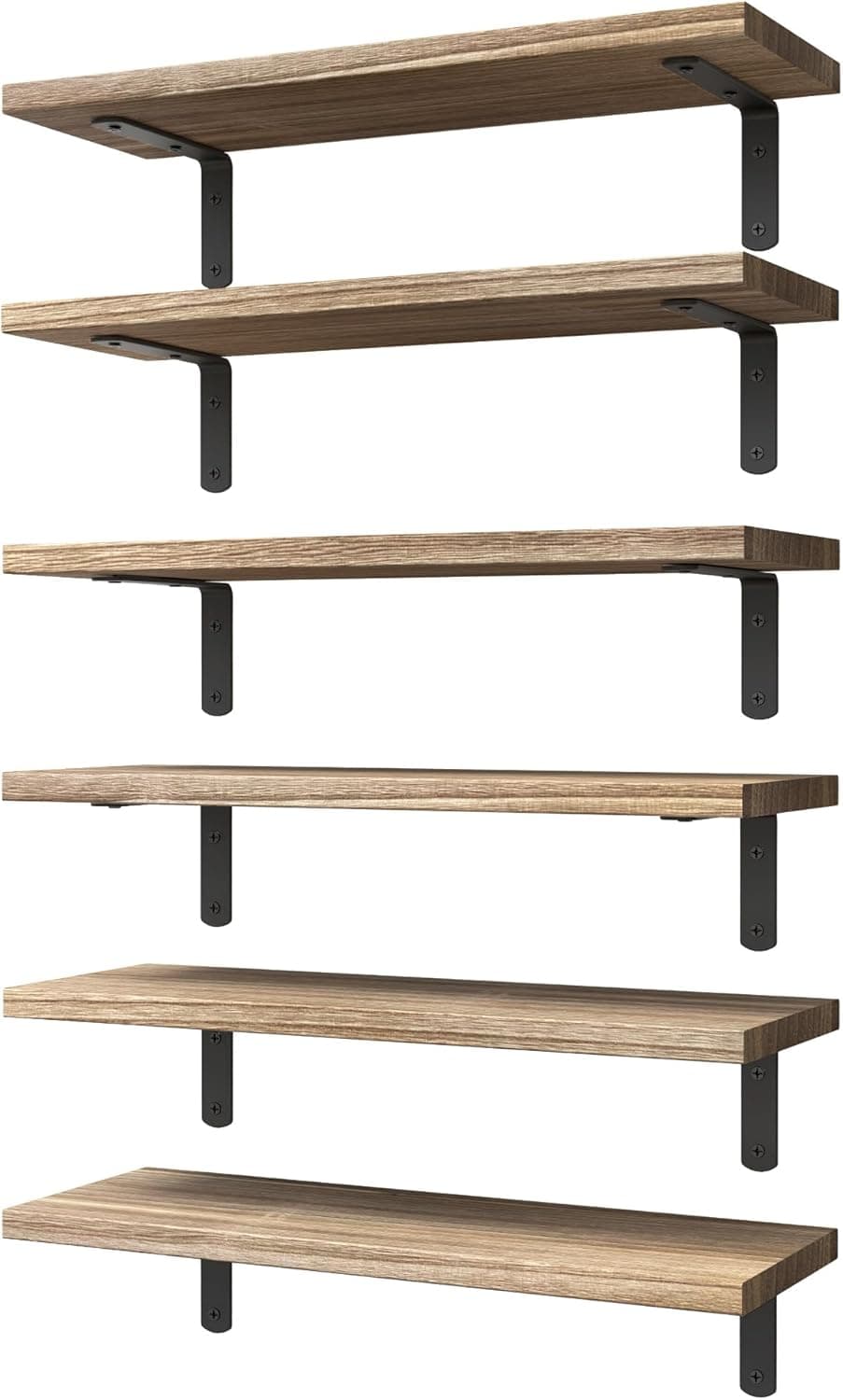 WOPITUES Floating Shelves, Set of 6, 16.5 in
